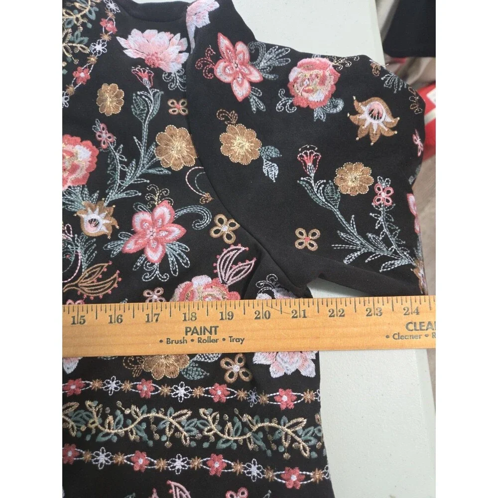 Savanna jane Embroidered floral open front jacket boho hippie festival